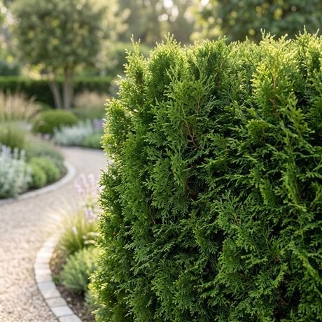16x Thuja occidentalis Smaragd - Lebensbaum - Heckenpflanzen - Immergrün - Grün - Topf 9cm - Höhe 20-30cm – HaGa-Welt