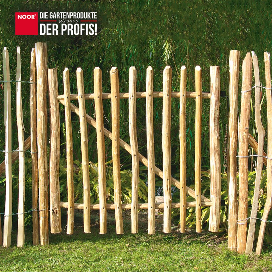 Staketenzaun Tor aus Berg-Haselnuss - 0,90x1 m – HaGa-Welt