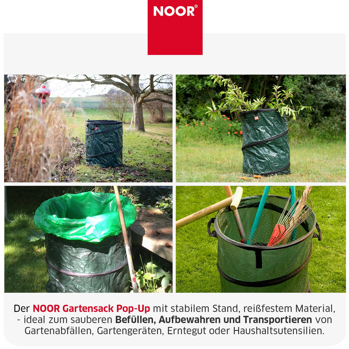 Gartensack Pop-Up - Stabilität durch Pop-up Feder – HaGa-Welt