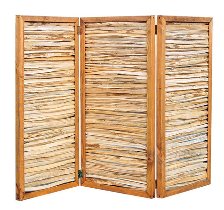 Haselnuss-Paravent 3teilig - Blickschutz aus Haselnuss – HaGa-Welt