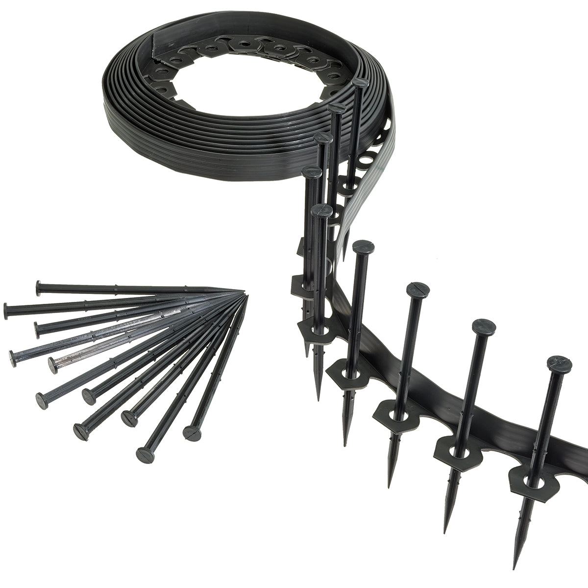 HENGMEI Metall Rasenkante 10m Set - Flexible Beetumrandung 100x15cm