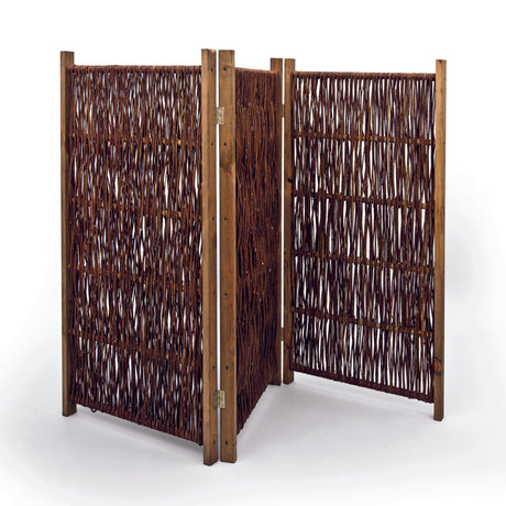 Weiden-Paravent - 3-teiliger Sichtschutz für Zuhause und Garten – HaGa-Welt