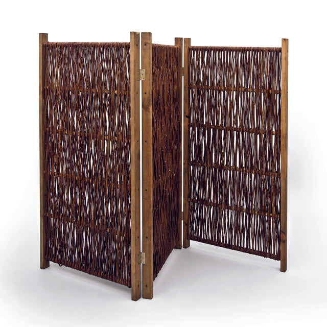 Weiden-Paravent - 3-teiliger Sichtschutz für Zuhause und Garten – HaGa-Welt