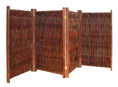 Weiden-Paravent - 4-teiliger Sichtschutz für Zuhause und Garten – HaGa-Welt