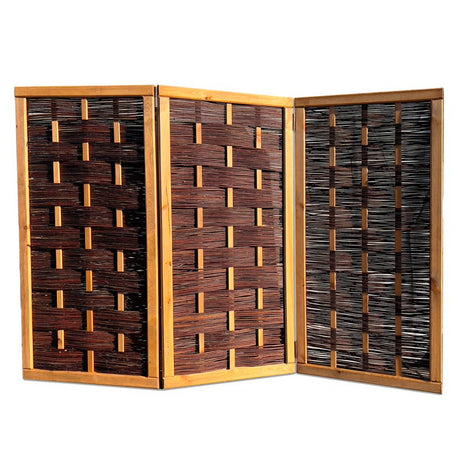 Weiden-Paravent Deluxe - 3-teiliger Premium-Sichtschutz – HaGa-Welt
