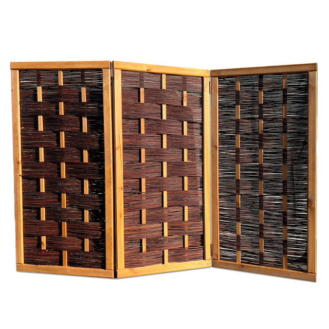 Weiden-Paravent Deluxe - 3-teiliger Premium-Sichtschutz – HaGa-Welt