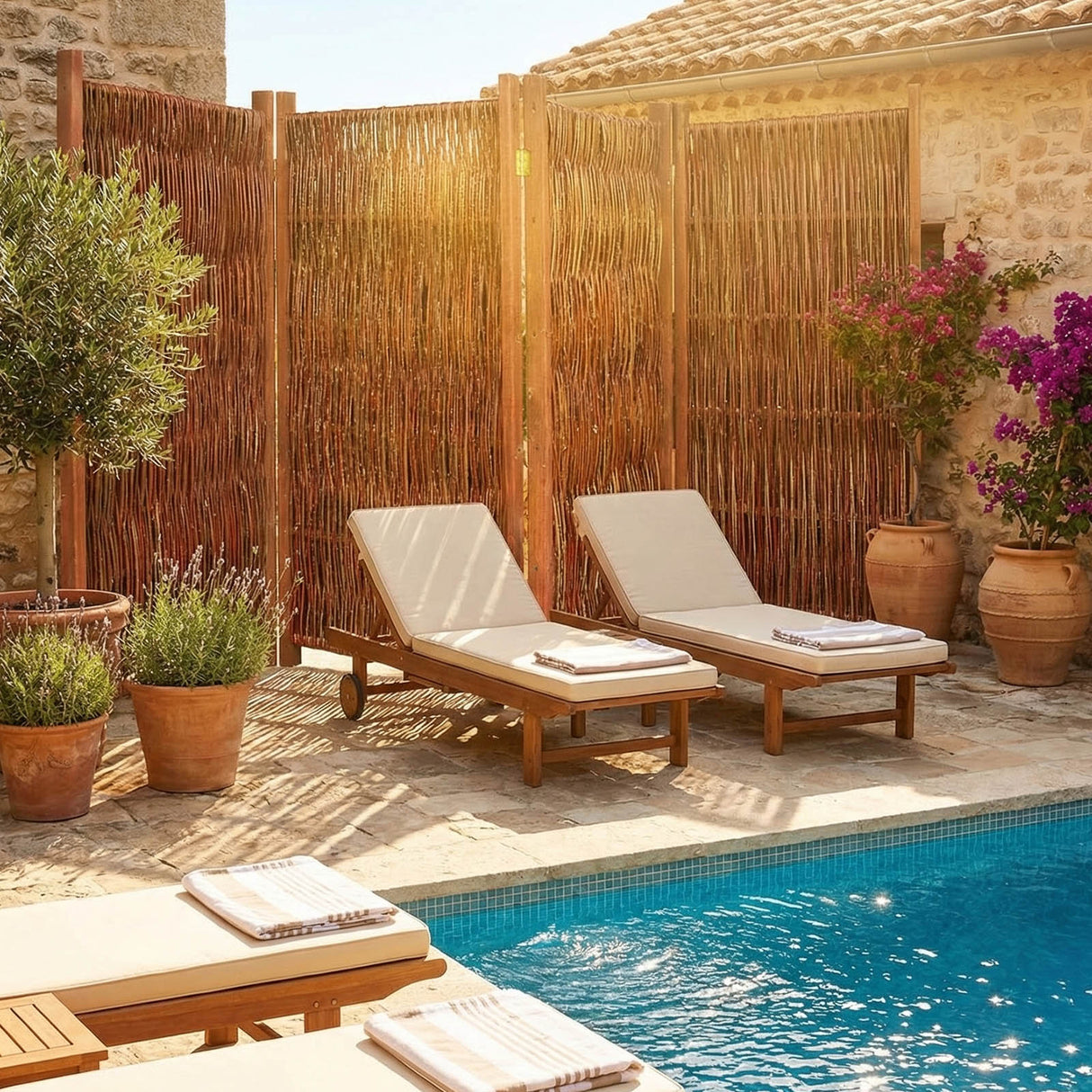 Weiden-Paravent - 4-teiliger Sichtschutz für Zuhause und Garten – HaGa-Welt