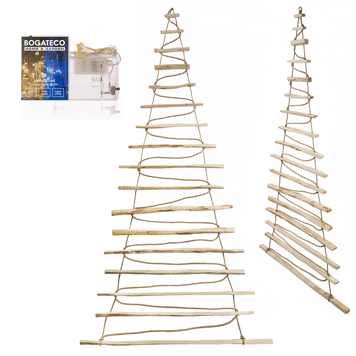 Weihnachtsbaum ECO Holz mit Deko klein – HaGa-Welt