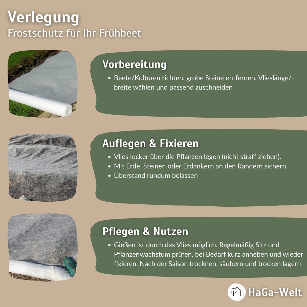 Abdeckvlies 30 g/m² – effektiver Frostschutz und Wachstumshelfer – HaGa-Welt