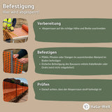 ABSPERRZAUN 1,2m Höhe 50mm x 35mm Masche Bauzaun Warnzaun – HaGa-Welt