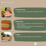 Absperrzaun Warnzaun HaGa® Zaun reflektierend 0,9m Höhe 50mm Masche – HaGa-Welt