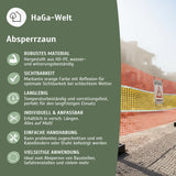 Absperrzaun Warnzaun HaGa® Zaun reflektierend 0,9m Höhe 50mm Masche – HaGa-Welt