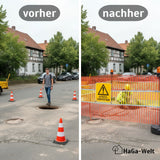 Absperrzaun 1,2m Bauzaun Zaun Baustellenzaun 120g/m² in versch. Farben – HaGa-Welt