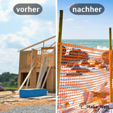 Absperrzaun 1,2m Bauzaun Zaun Baustellenzaun 120g/m² in versch. Farben – HaGa-Welt