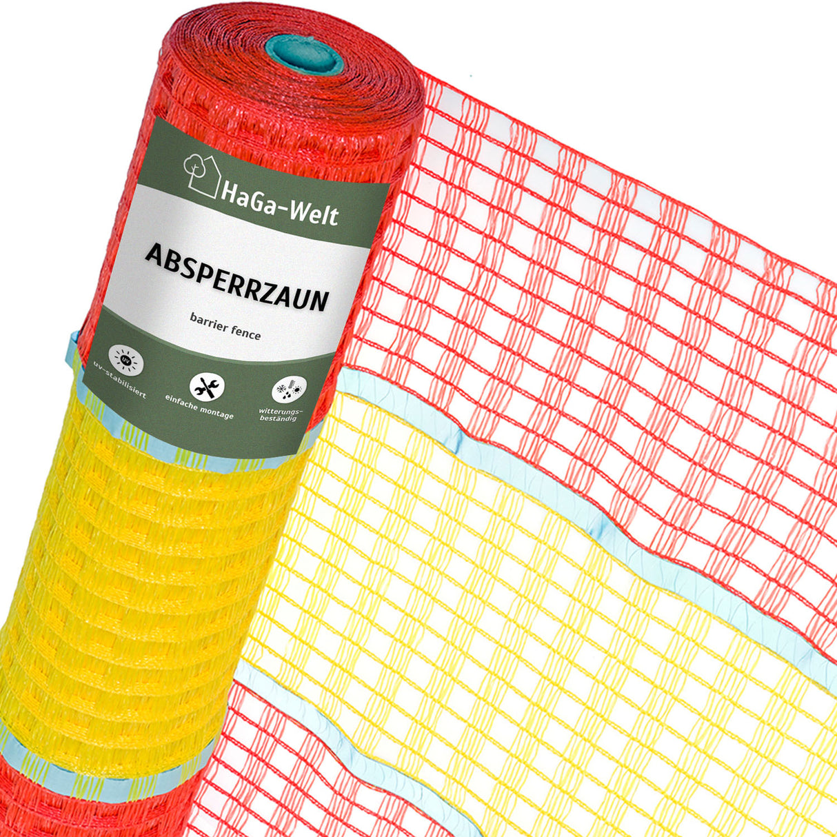 Absperrzaun Warnzaun HaGa® Zaun reflektierend 0,9m Höhe 50mm Masche – HaGa-Welt