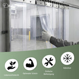 Plaque de montage de différentes longueurs pour stores à lamelles et rideaux à lanières en PVC