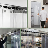 Rail de montage de différentes longueurs pour stores à lamelles et rideaux à lanières en PVC