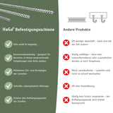 Rail de montage de différentes longueurs pour stores à lamelles et rideaux à lanières en PVC