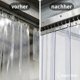 Rail de montage de différentes longueurs pour stores à lamelles et rideaux à lanières en PVC