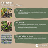 Bewässerungssystem mit Tropfschlauch mit oder ohne Druckkompensierung – HaGa-Welt