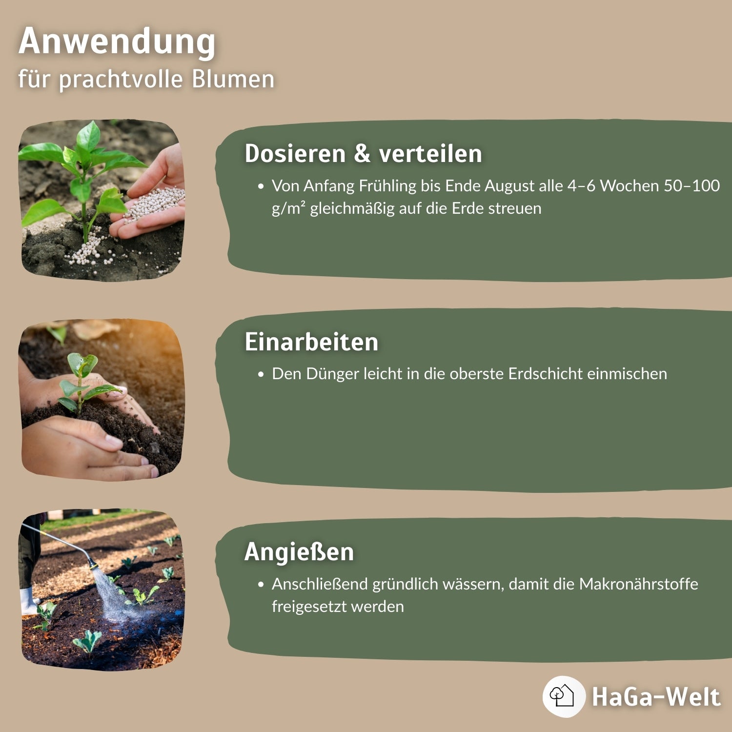 Blumendünger für Gartenblumen in 3kg und 10kg