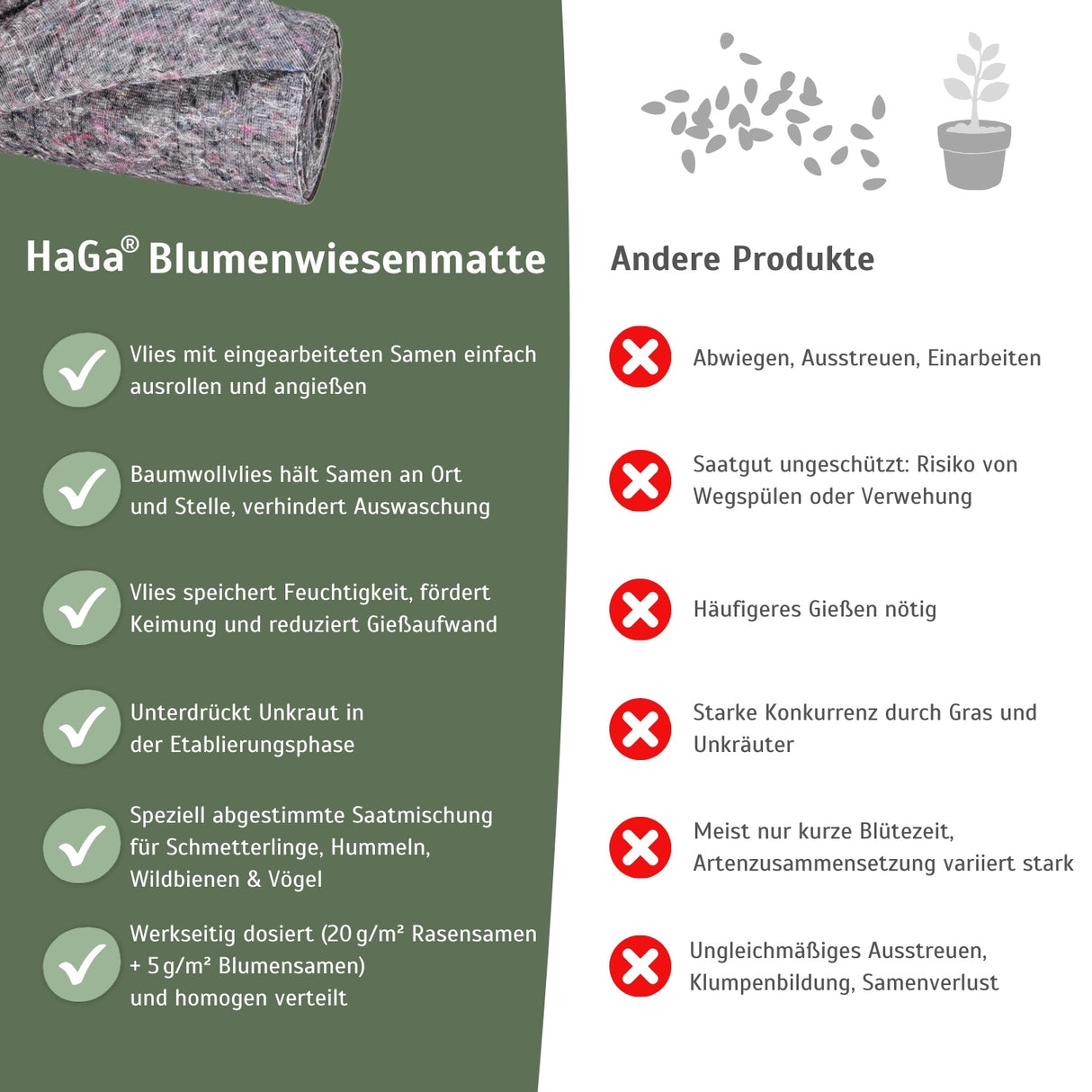 Blumenwiesenmatte – eine Wildblumenwiese für Ihren Garten – HaGa-Welt