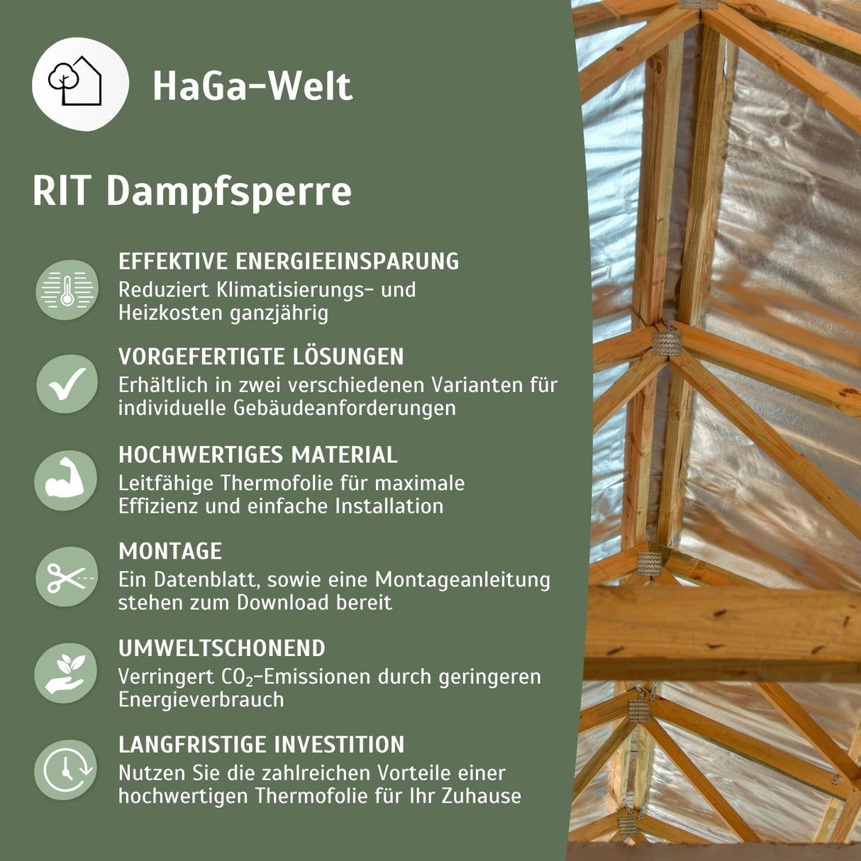 Dampfsperre mehrlagig – Wärmeisolierung für ihr Dach – HaGa-Welt