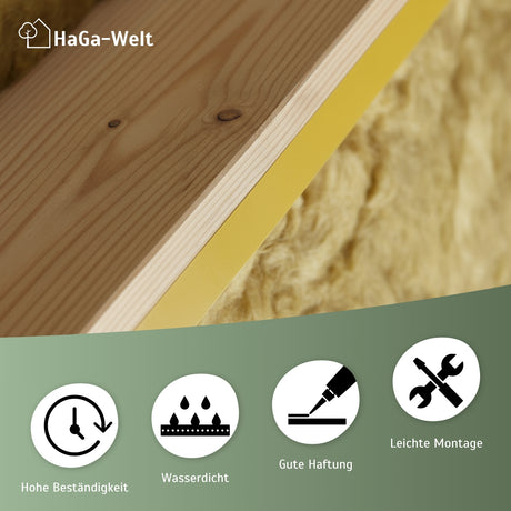 Doppelseitiges Dampfsperre Klebeband N2 – perfekt zur Befestigung von Dampfsperren – HaGa-Welt