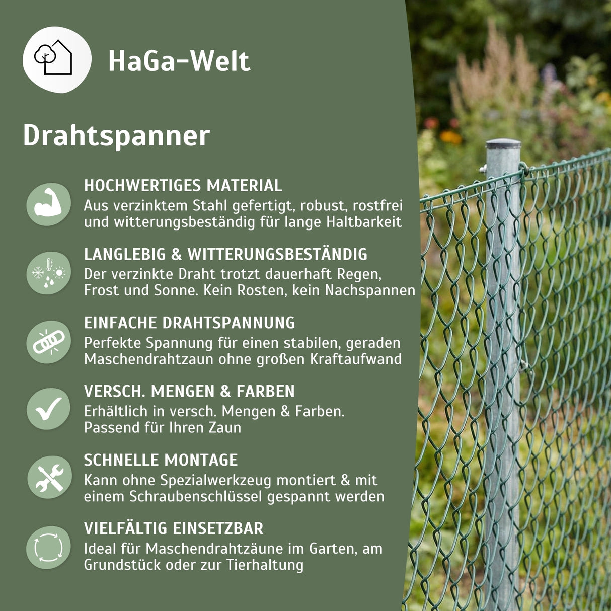 Drahtspanner 100mm x 28mm x 20mm in versch. Farben – HaGa-Welt