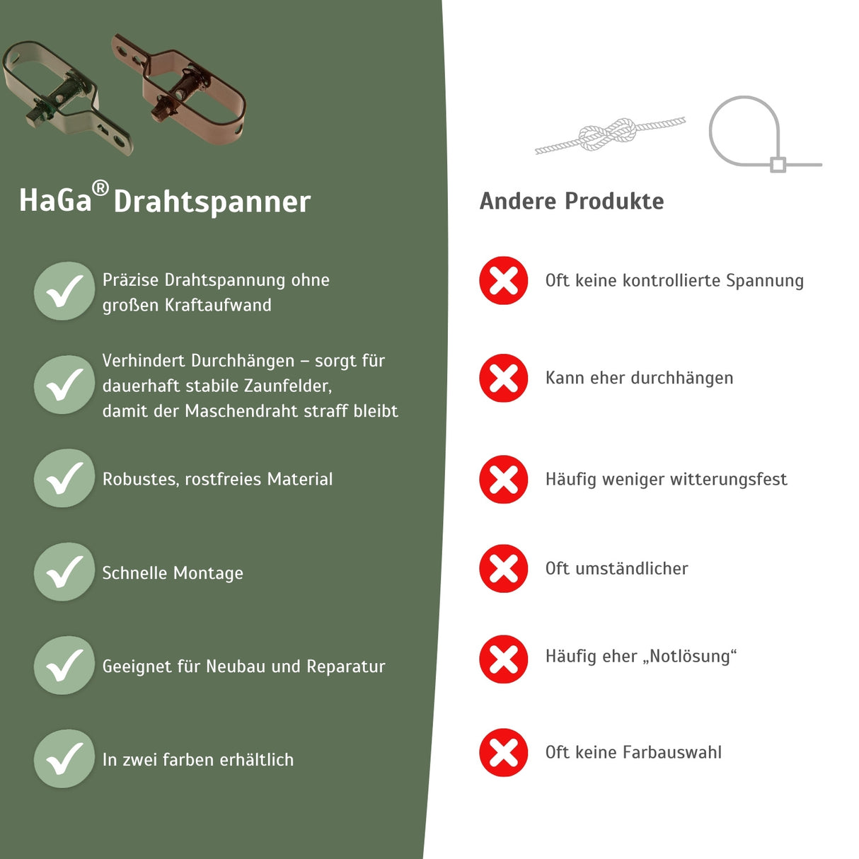 Drahtspanner 100mm x 28mm x 20mm in versch. Farben – HaGa-Welt