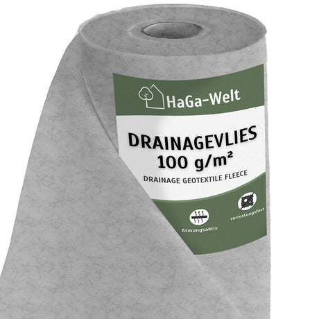 Drainagevlies 100 g/m² – ideal zum Drainage verlegen – HaGa-Welt