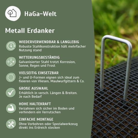 Erdanker Metall – extra stabile Bodenanker, rostfrei – HaGa-Welt