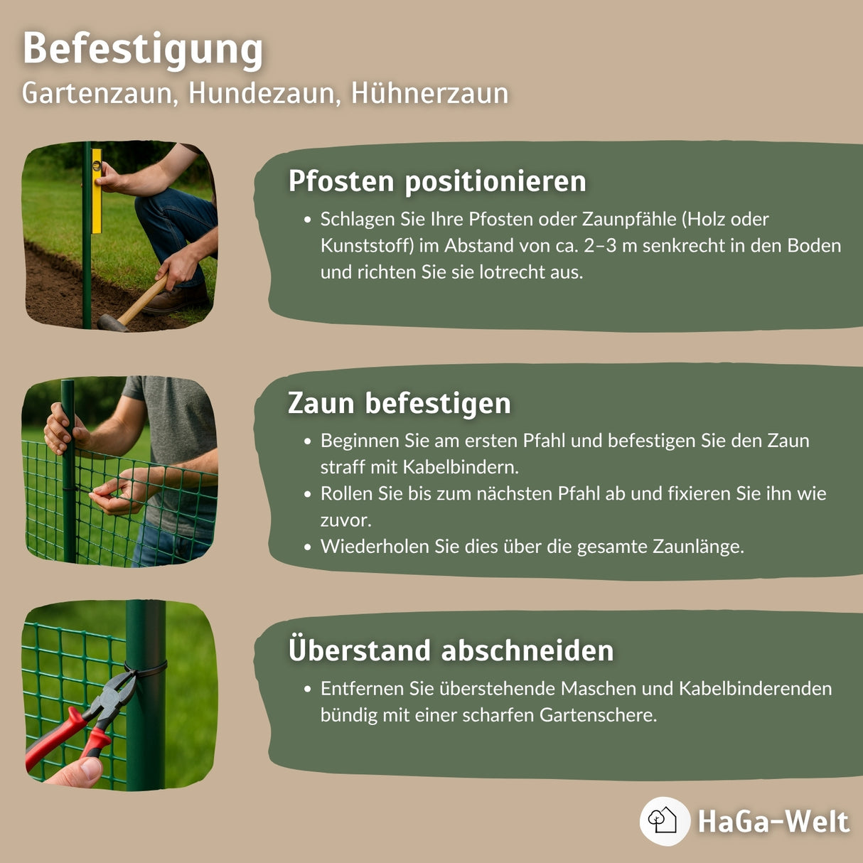 Gartenzaun – vielfältiger Kunststoffzaun für Ihren Garten – HaGa-Welt