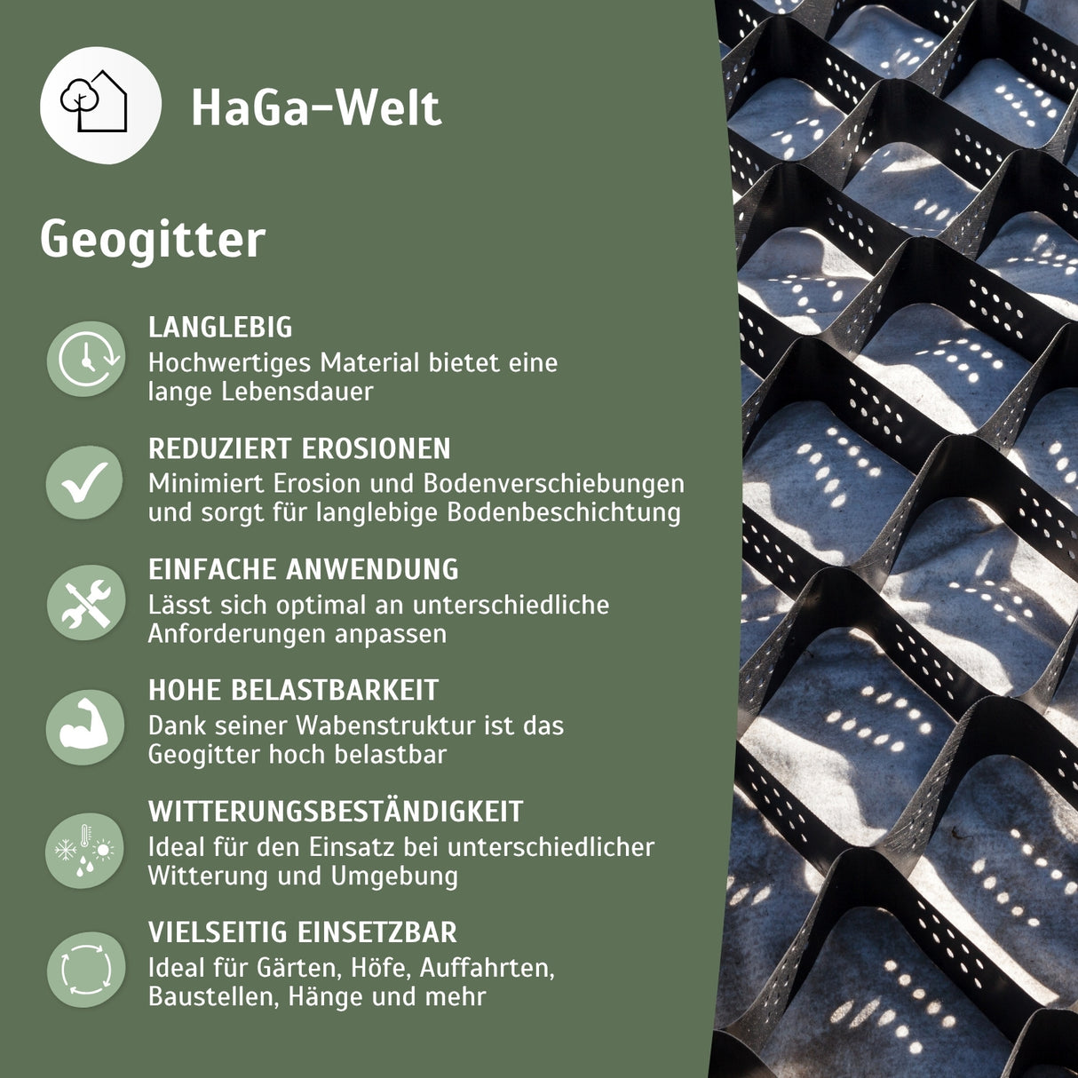 Geogitter – robustes und langlebiges Rasengitter für stabilen Boden – HaGa-Welt