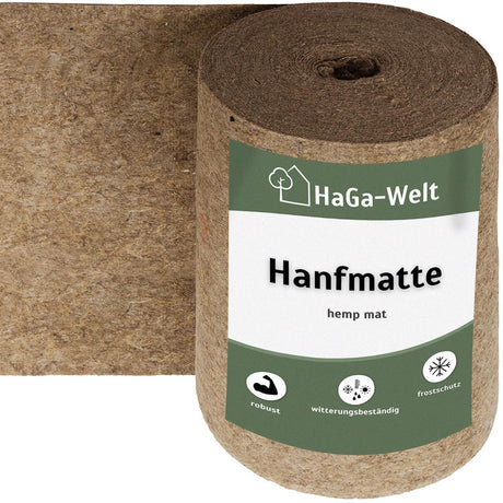 Hanfmatte – perfekter Winterschutz für Pflanzen und Trittschalldämmung im Haus 500 g/m² – HaGa-Welt