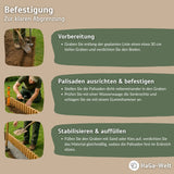 Holzpalisade – widerstandsfähige Palisade für die Gartengestaltung – HaGa-Welt