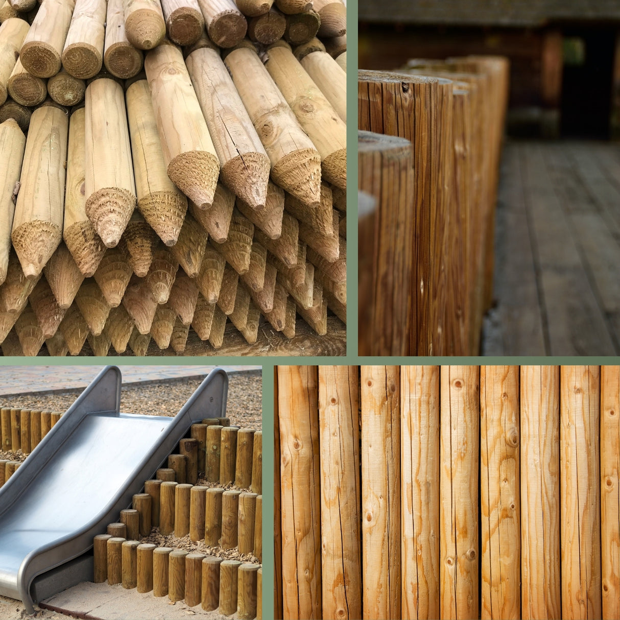 Holzpalisade – widerstandsfähige Palisade für die Gartengestaltung – HaGa-Welt