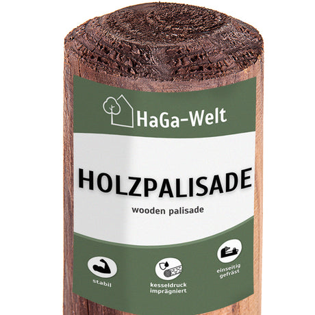 Holzpalisade – widerstandsfähige Palisade für die Gartengestaltung – HaGa-Welt