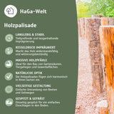 Holzpalisade – widerstandsfähige Palisade für die Gartengestaltung – HaGa-Welt