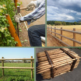 Holzpfahl, KDI grün – widerstandsfähig für den Zaun- und Gartenbau – HaGa-Welt