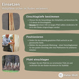Holzpfahl, KDI grün – widerstandsfähig für den Zaun- und Gartenbau – HaGa-Welt