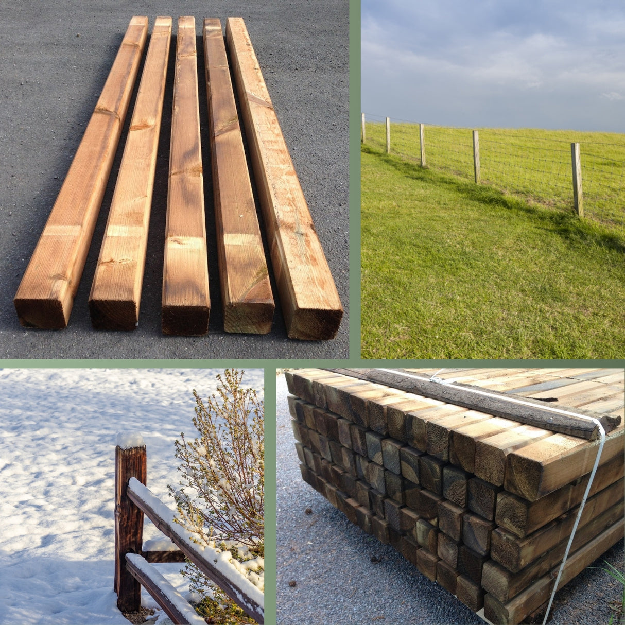 Holzpfosten, KDI-braun – Zaunpfosten für Ihren Gartenzaun – HaGa-Welt
