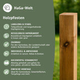 Holzpfosten, KDI-braun – Zaunpfosten für Ihren Gartenzaun – HaGa-Welt
