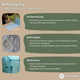 Isolierfolie, 1,5m Breite 3-lagig Meterware – effektiver Frostschutz für Gewächshäuser – HaGa-Welt