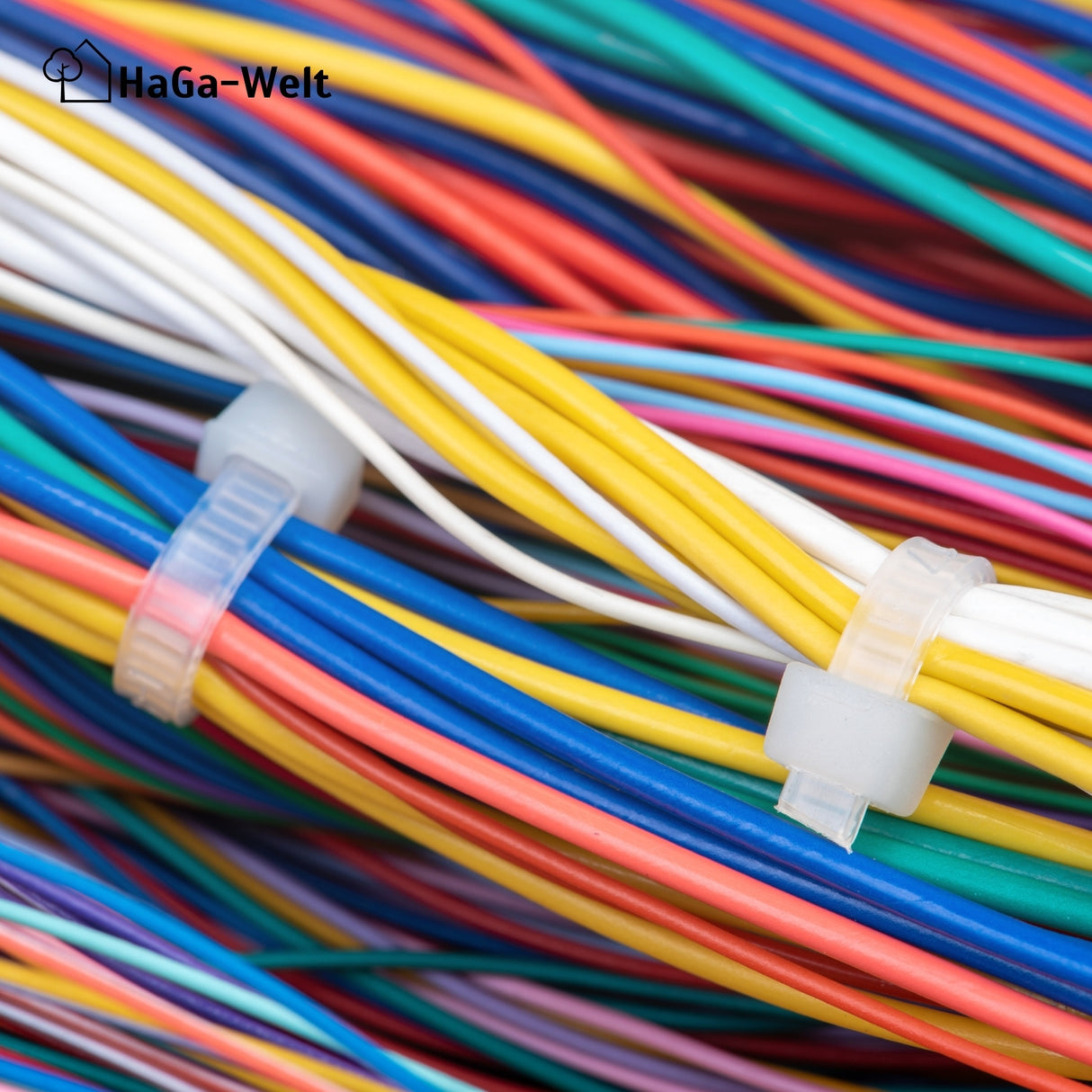 Kabelbinder, 100 Stück, 200 mm x 2,5 mm, für vielfältige Befestigungsmöglichkeiten – HaGa-Welt