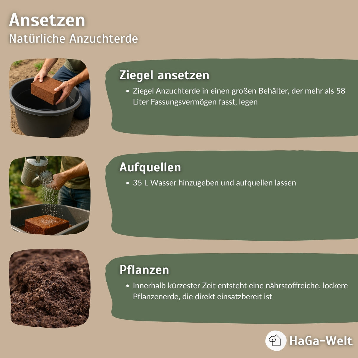 Kokoserde Cannabiserde gepresste Blumenerde Naturprodukt – HaGa-Welt
