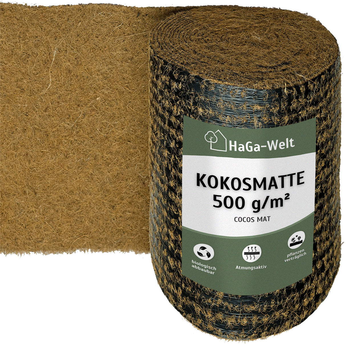 Kokosmatte 500g/m² – Frostschutz mit biologisch abbaubarer Folie – HaGa-Welt