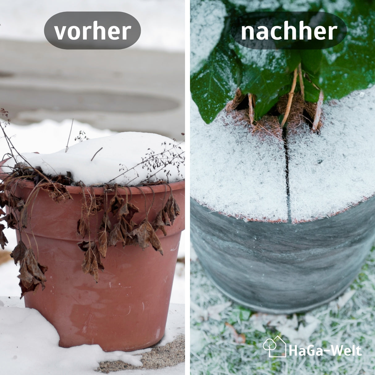 Kokosscheibe Kübelabdeckung Winterschutz für Topfpflanzen versch. Größen – HaGa-Welt