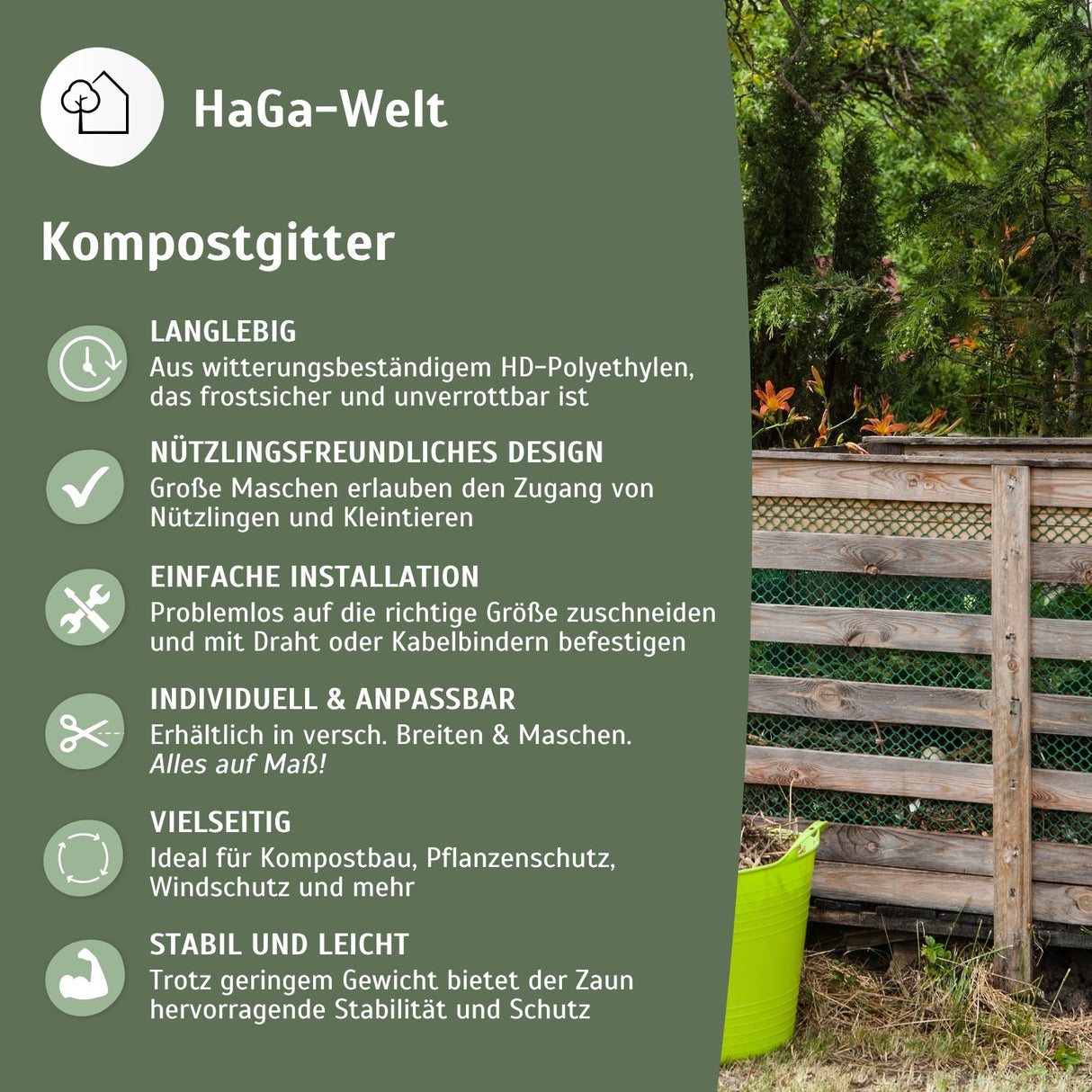 Kompostgitter – schnell und einfach Kompost anlegen – HaGa-Welt