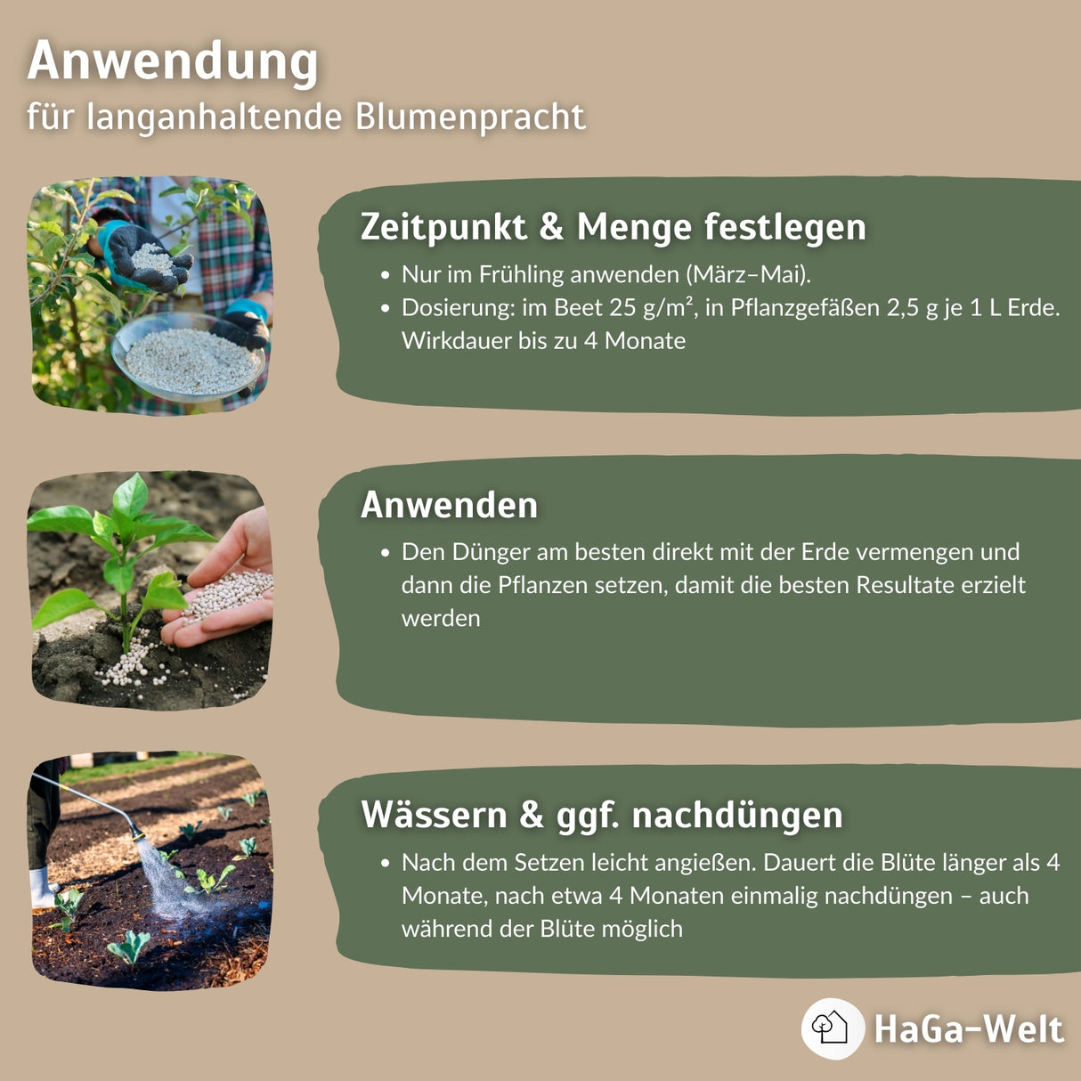 Langzeit Blumendünger - Mineraldünger für Blumen und Pflanzen – HaGa-Welt